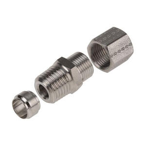 2 Raccords Compression Acier Inox 10mm OD - Pour Tuyauterie Et Compresseurs D'Air
