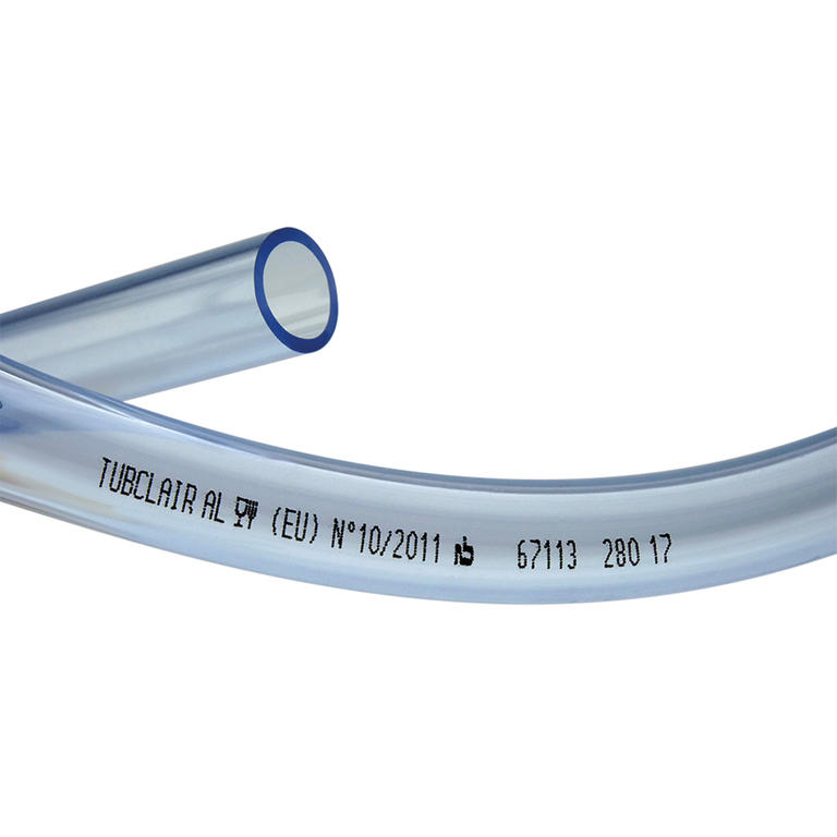 Tuyau alimentaire en PVC transparent souple de 10 x 14 mm (rouleau