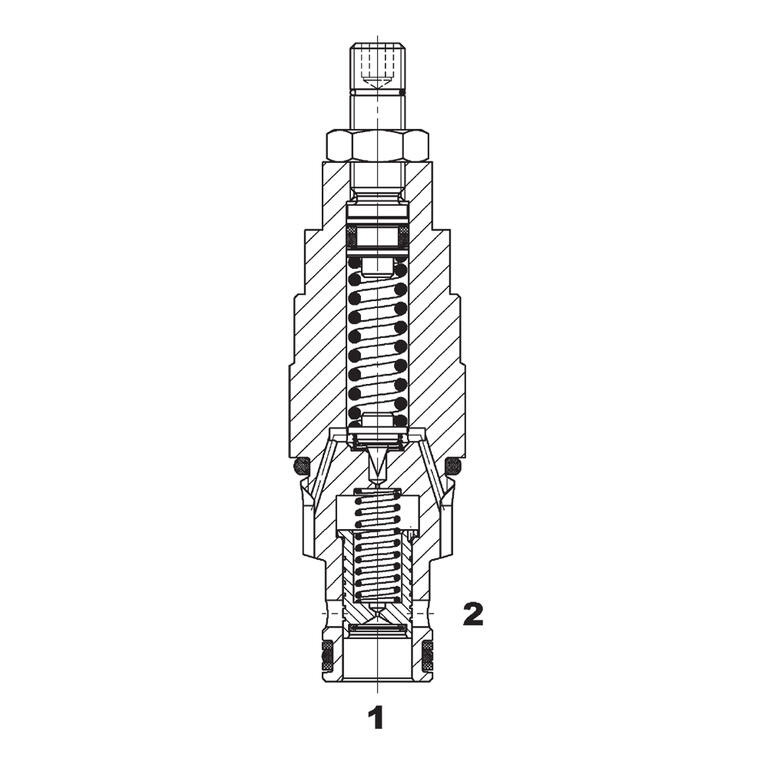 Limiteur de pression DB10P, réglage jusqu'à 35 bar