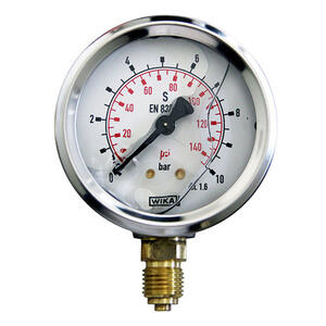Wika manomètre à pression différentielle, vertical, 100mm, 0 à 2,5 bar  (MSD2,5100) - Landefeld - pneumatique - hydraulique - équipements  industriels