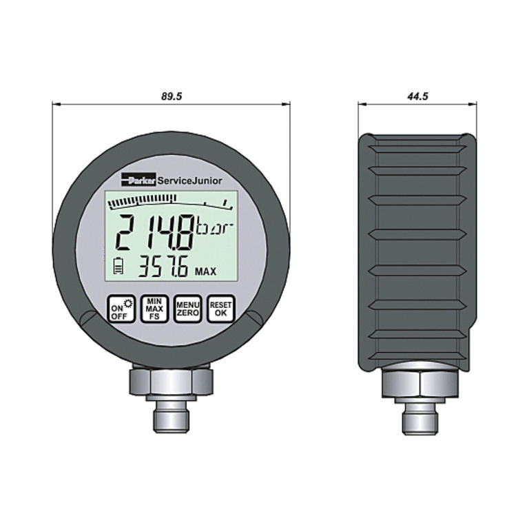 Manómetro Digital de 600 bar - Hydraulic Corporation S.A.C.